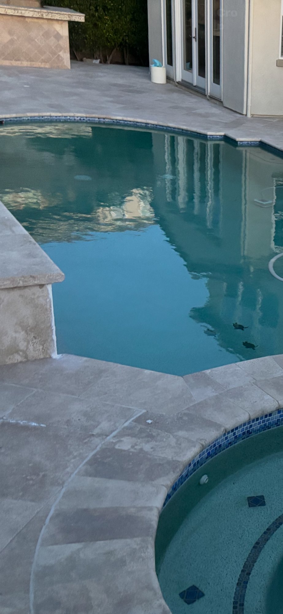 Backyard pool with perfect water balance